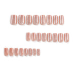 Champagne Cat Eye Short Tapered Square Press-On Nails, 24 Pcs + Glue