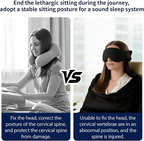 3-in-1 Airplane Sleep Support Set – Travel Pillow, Blackout Eye Mask & Body Support Sling