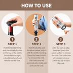 Rechargeable Electric Wine Opener Set with Foil Cutter, Pourer & Stopper