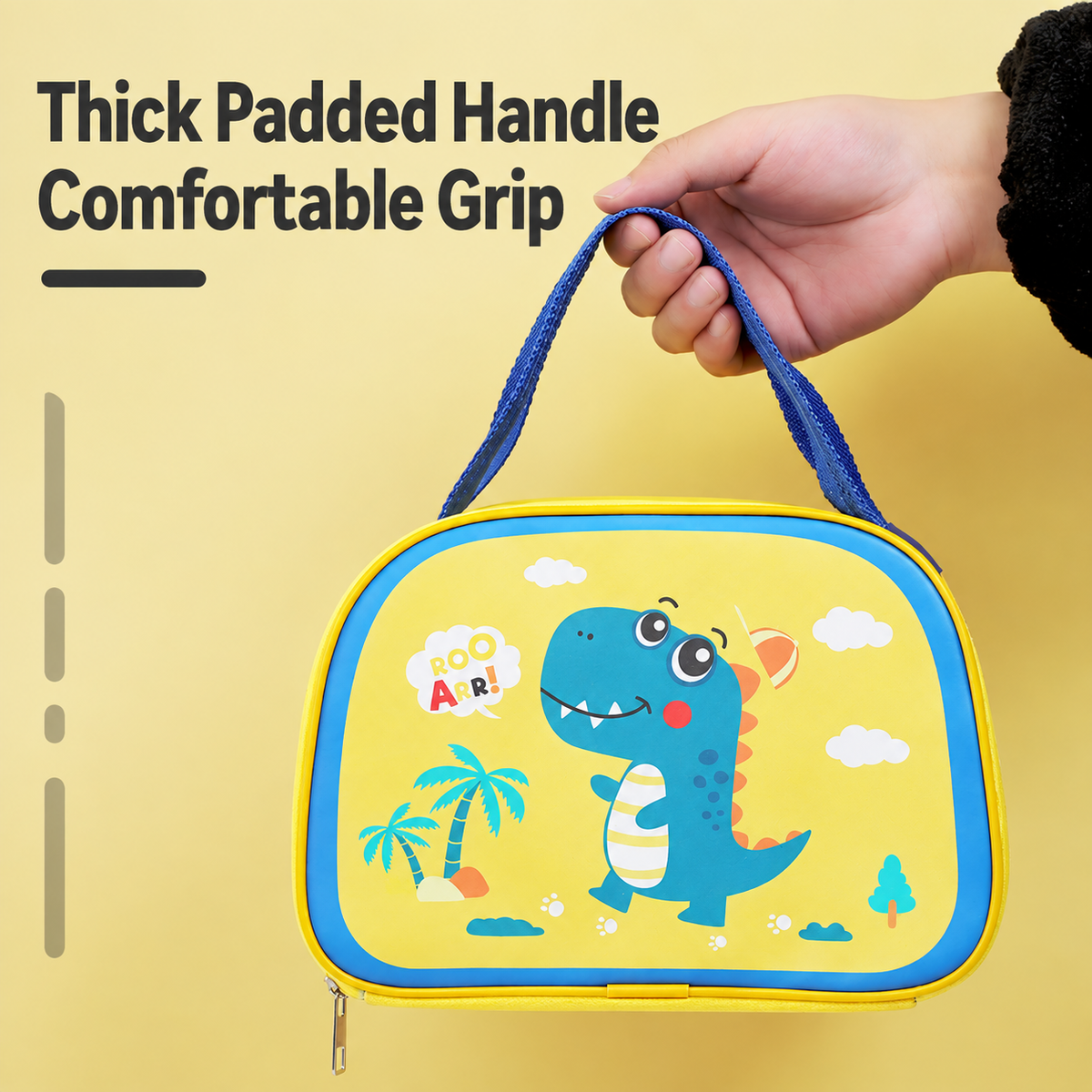 Kids Insulated Lunch Bag with Cartoon Design for School & Picnics