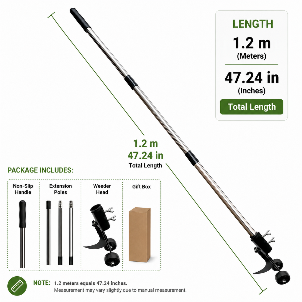 Precision Gap Weeder for Garden Paths Cracks and Flower Beds