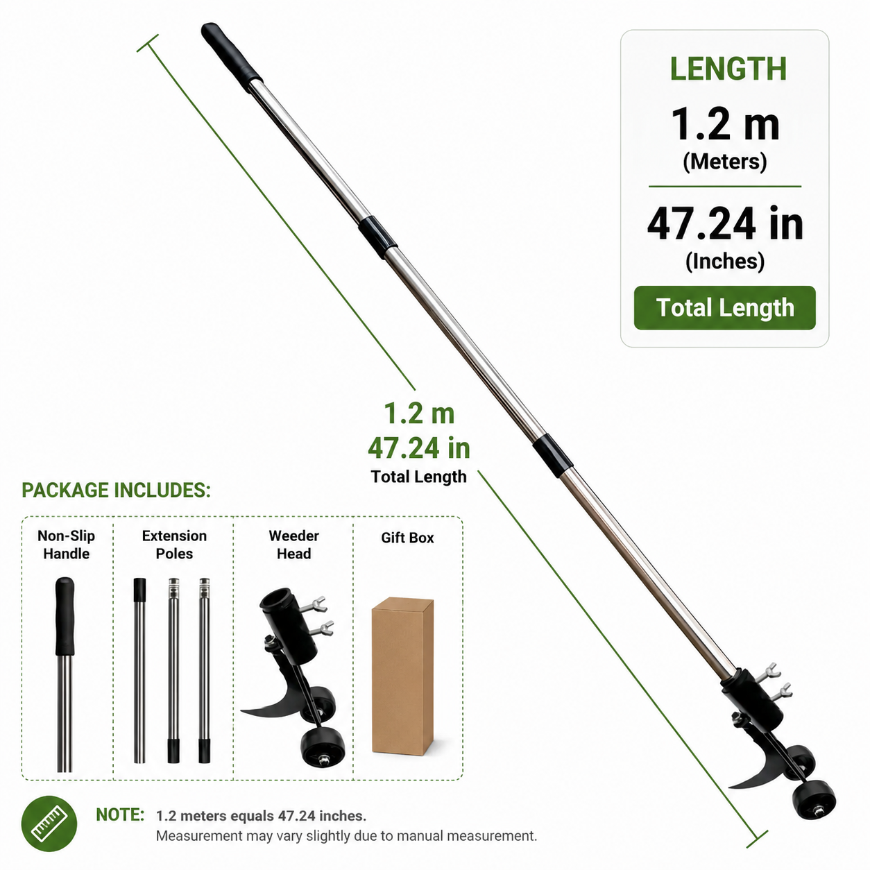 Precision Gap Weeder for Garden Paths Cracks and Flower Beds