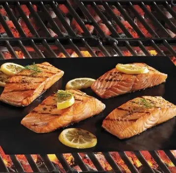 PTFE Non-Stick Grill Mat 10 Pack, Reusable BBQ Grill Mats for Gas & Charcoal Grills