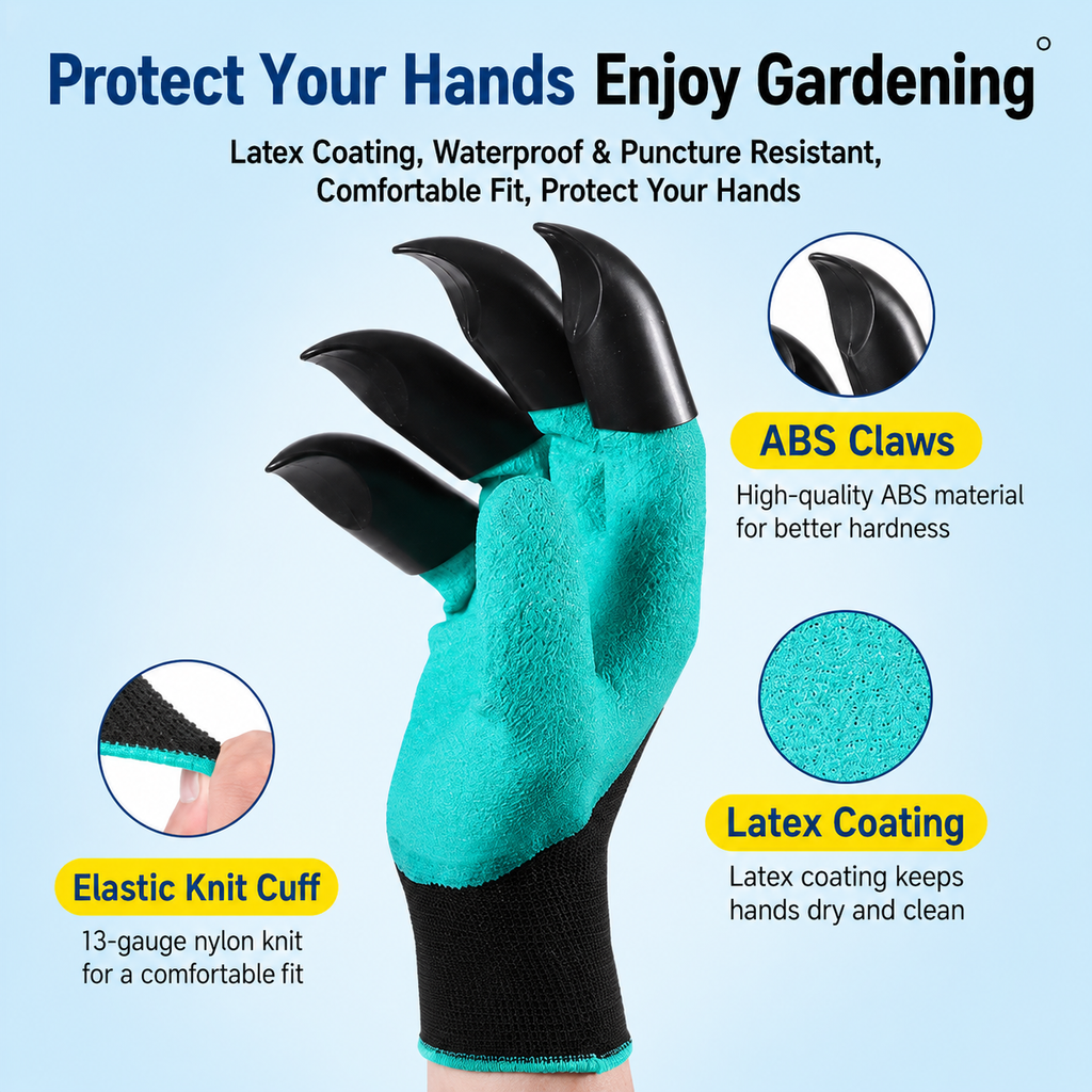Garden Claw Gloves for Digging Planting and Weeding