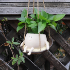 Smiley Face Hanging Planter Pot Rocking Chair Planter