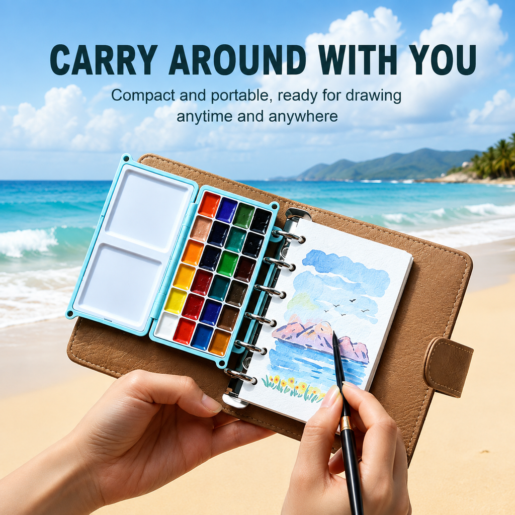 Portable Travel Watercolour Paint Set