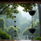 Lotus Cup Rain Chain for Gutters, Decorative Metal Downspout Replacement