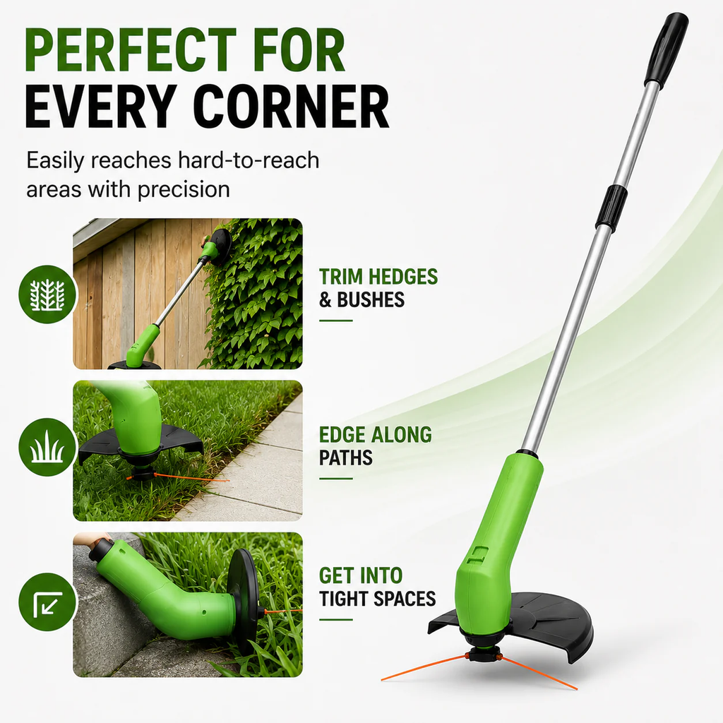 Cordless Mini Grass Trimmer Lightweight Adjustable Cutter
