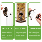 Stainless Steel Tube Bird Feeder for Wild Birds, Squirrel-Resistant