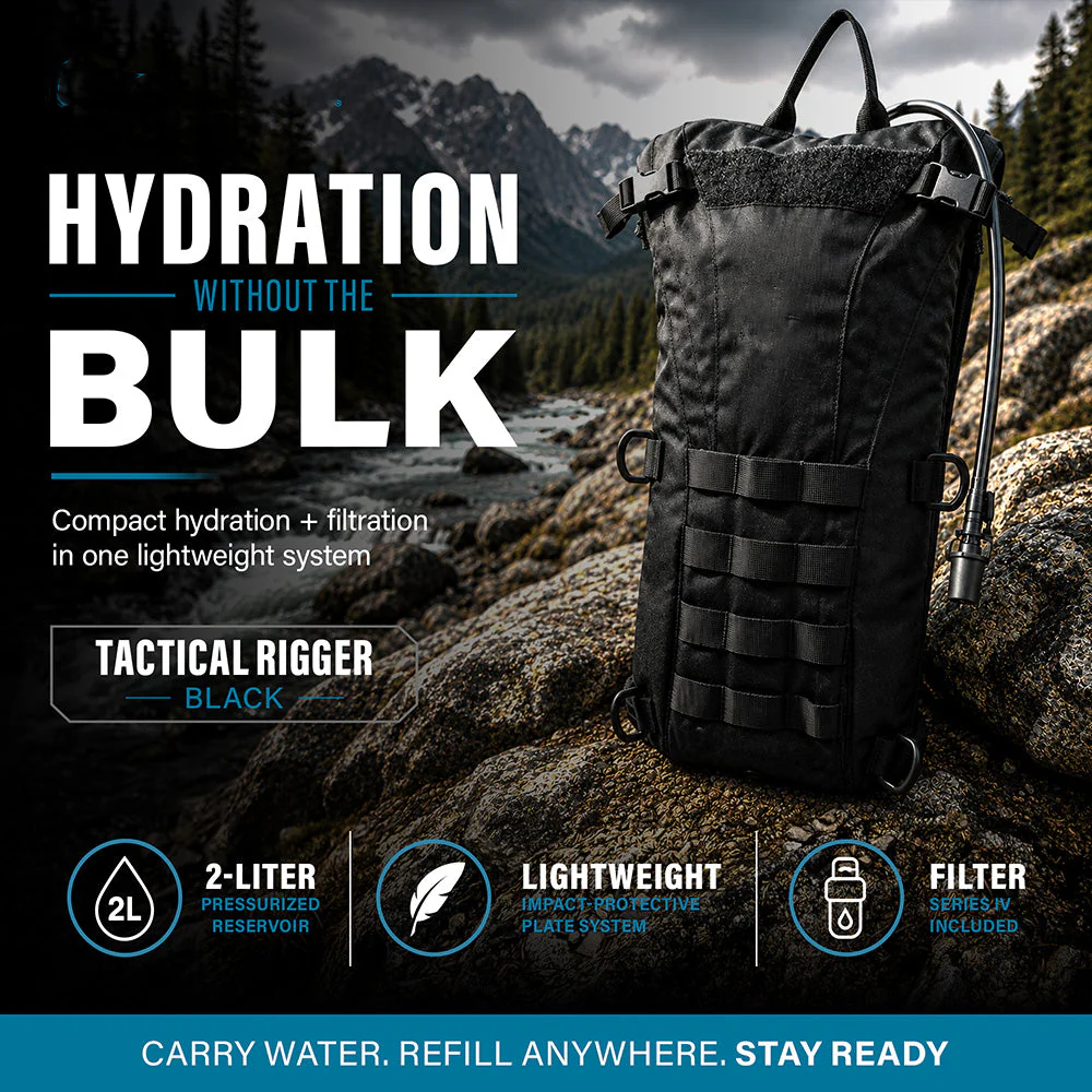Tactical Rigger Hydration Pack 2L Modular Water Carrier