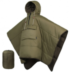3-in-1 Wearable Hooded Poncho Blanket – Lightweight Camping Blanket with Pocket