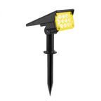 Flood Spike Light Adjustable Solar Spotlight with Cool White & Warm White Modes