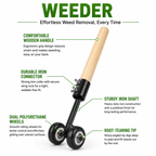 Precision Gap Weeder for Garden Paths Cracks and Flower Beds