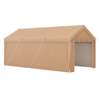 10x20 FT Heavy Duty Carport Canopy with Sidewalls & Doors
