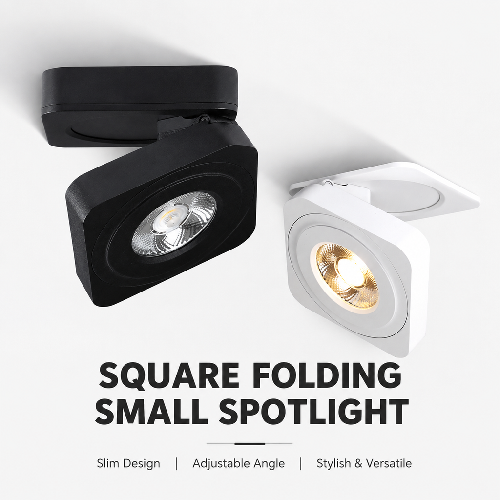 Adjustable LED Ceiling Spotlight Square Surface Mount Light