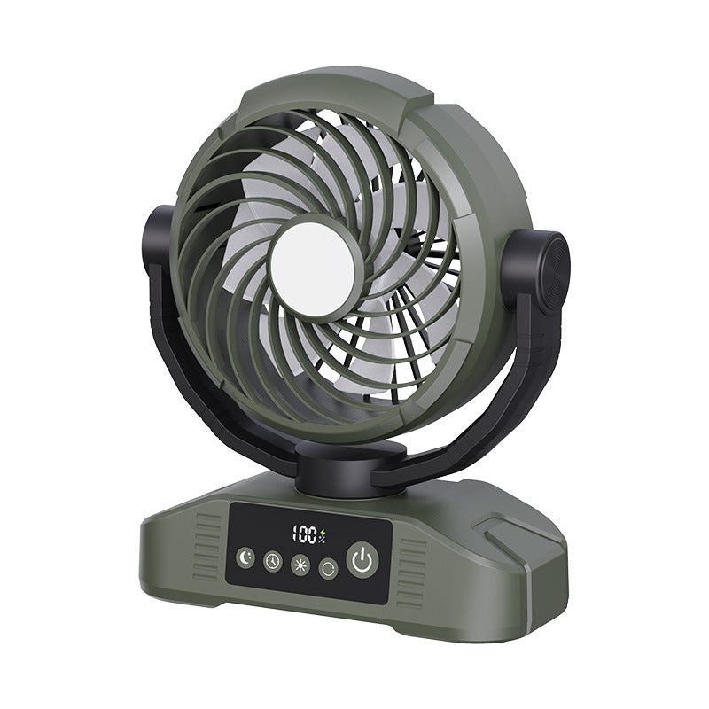 Portable Cooling Fan with LED Light, Remote Control & 5 Speeds