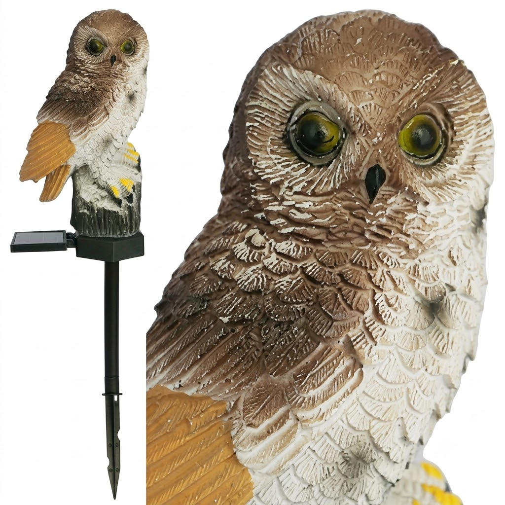 Solar Owl Garden Light Outdoor Waterproof LED Landscape Path Decor