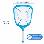 Pool Skimmer Net with Pole – Fine Mesh Leaf & Debris Scoop
