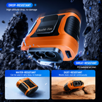 6000mAh Dual Air Outlet Handheld Fan with LED Light & USB-C Charging