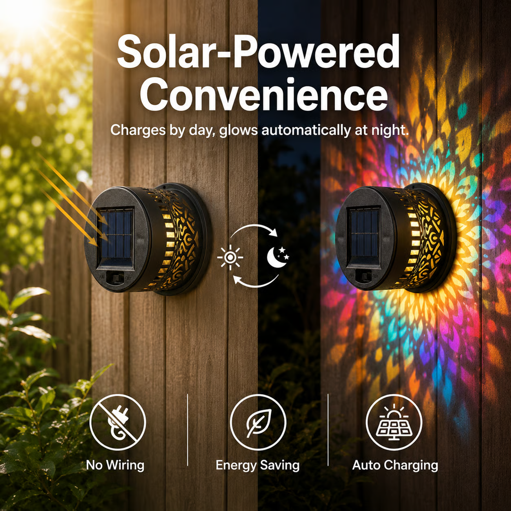 Solar Mandala Garden Light for Patio and Outdoor Decor