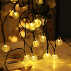 Solar Powered LED String Lights 16 ft with 20 Lights for Outdoor Decor