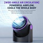 Portable USB Desk Fan with Adjustable Airflow and Oscillation