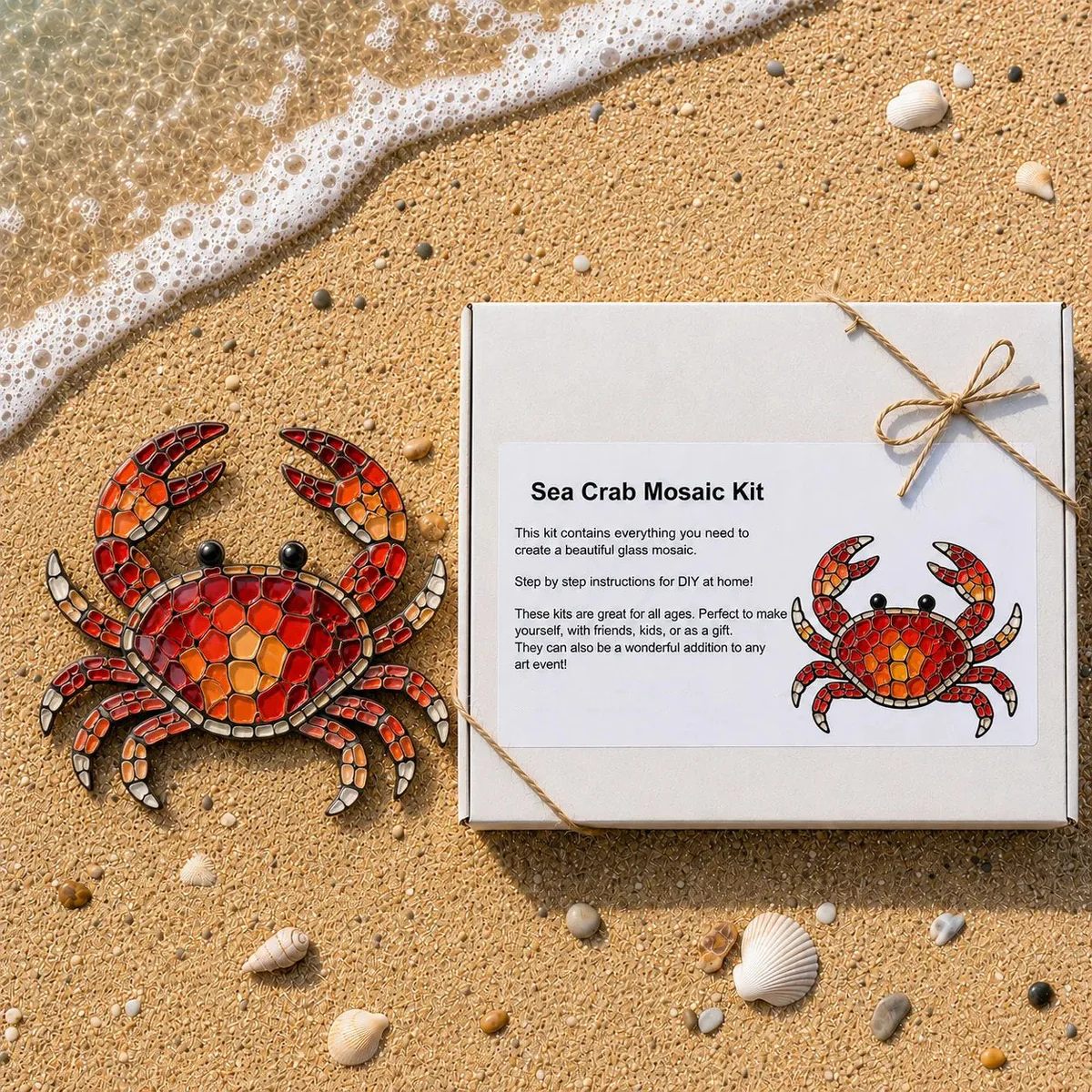 Octopus Mosaic DIY Craft Kit, Glass Tile Art for Beginners & Adults
