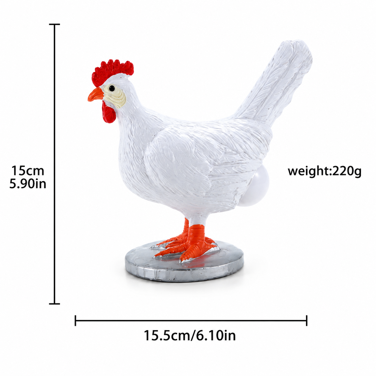 Funny Chicken Lamp – Resin USB Desk Lamp for Home Decor