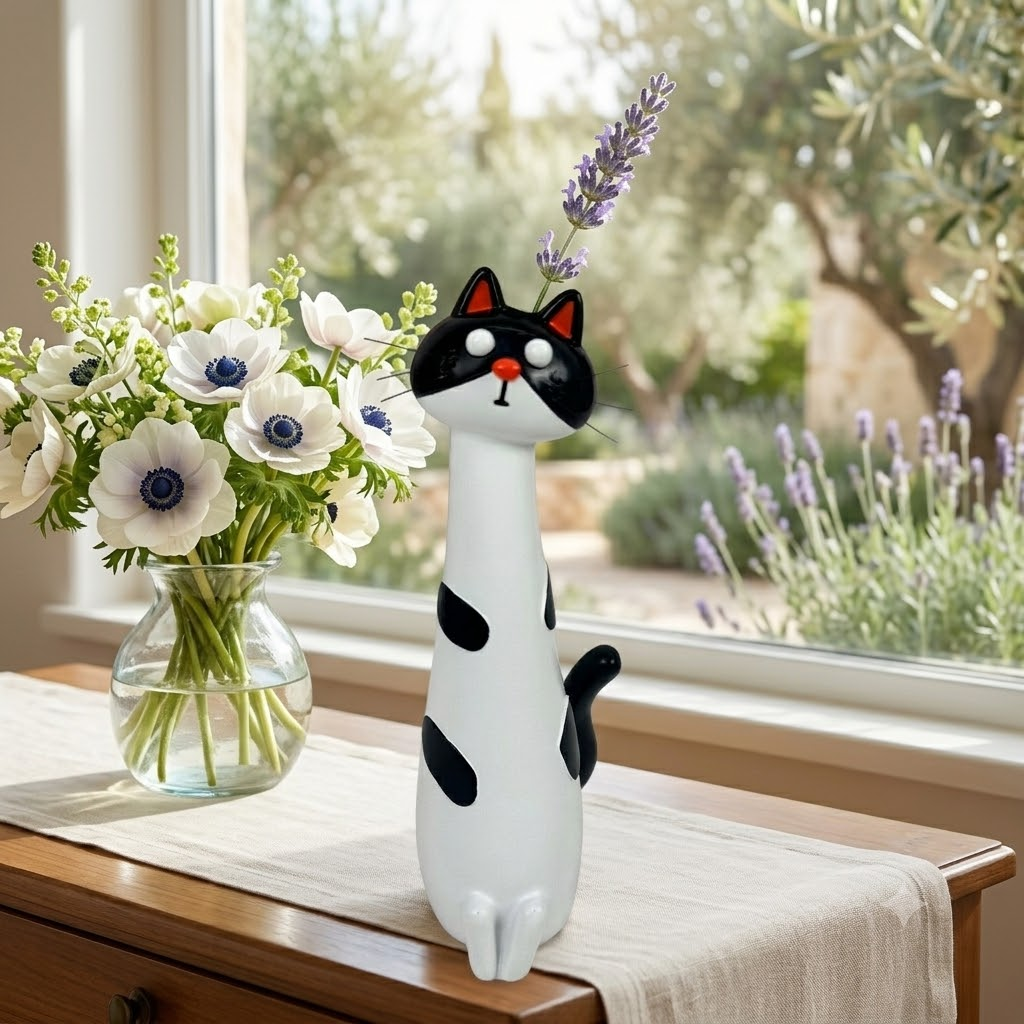 Cat Shaped Vase – Cute Cat Flower Vase for Home Decor