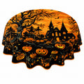 Halloween Tablecloth, Round Polyester Table Cover for Party Decor