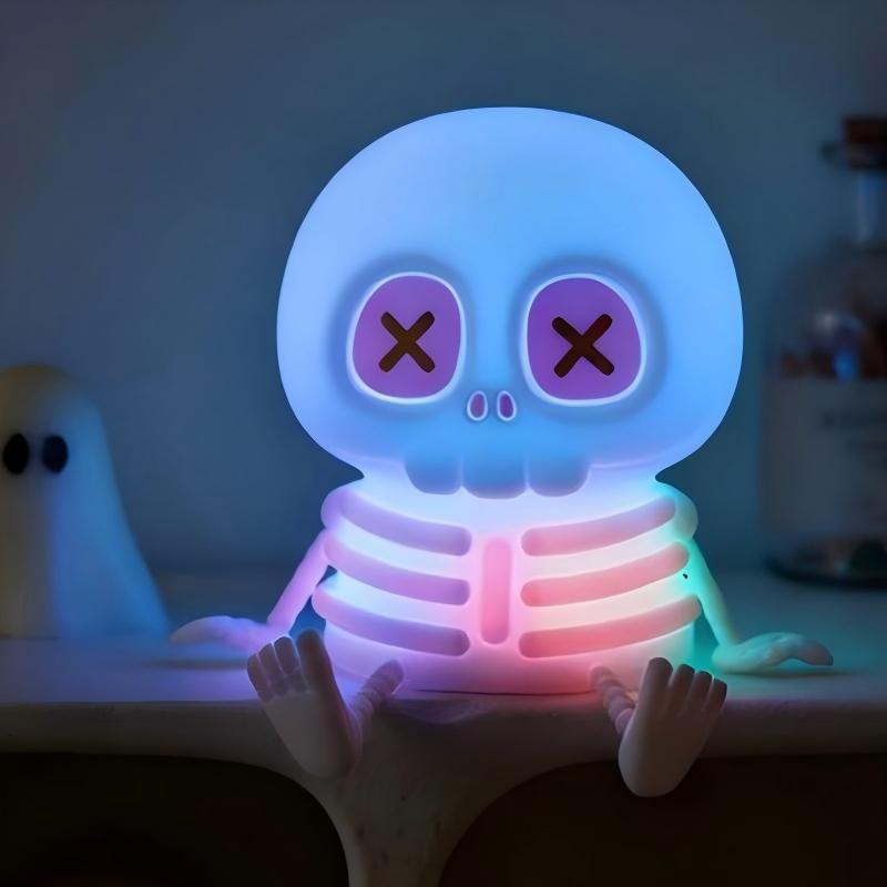 Halloween Decorative Light, Skeleton LED Night Lamp with Tap Control