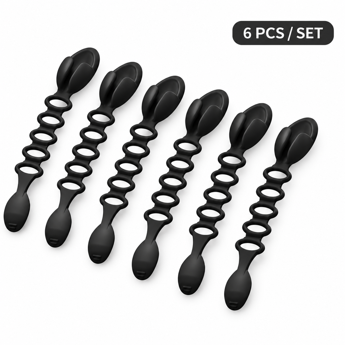 6-Pack Silicone Christmas Garland Hangers with Hooks