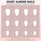 Blush Pink Aura Jelly Medium Almond Press-On Nails, 24 Pcs + Glue