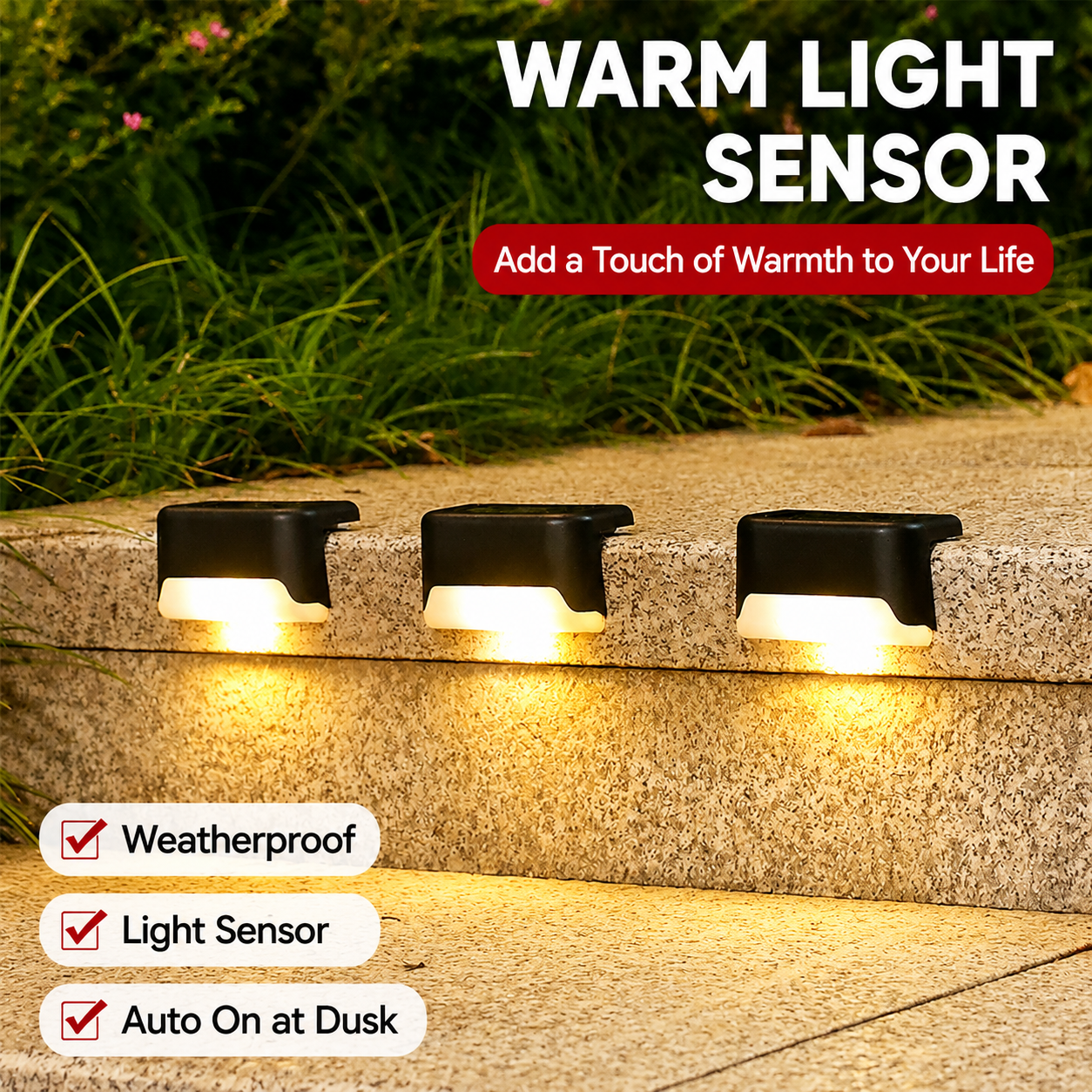 Wireless Solar-Powered LED Outdoor Lamp