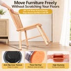 Chair Leg Floor Protectors for Hardwood Floors – Felt Furniture Leg Covers