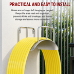 304 stainless steel wall-mounted garden hose holder for easy installation and organized hose storage
