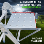 Foldable Ladder Work Platform Aluminum Step Ladder Shelf
