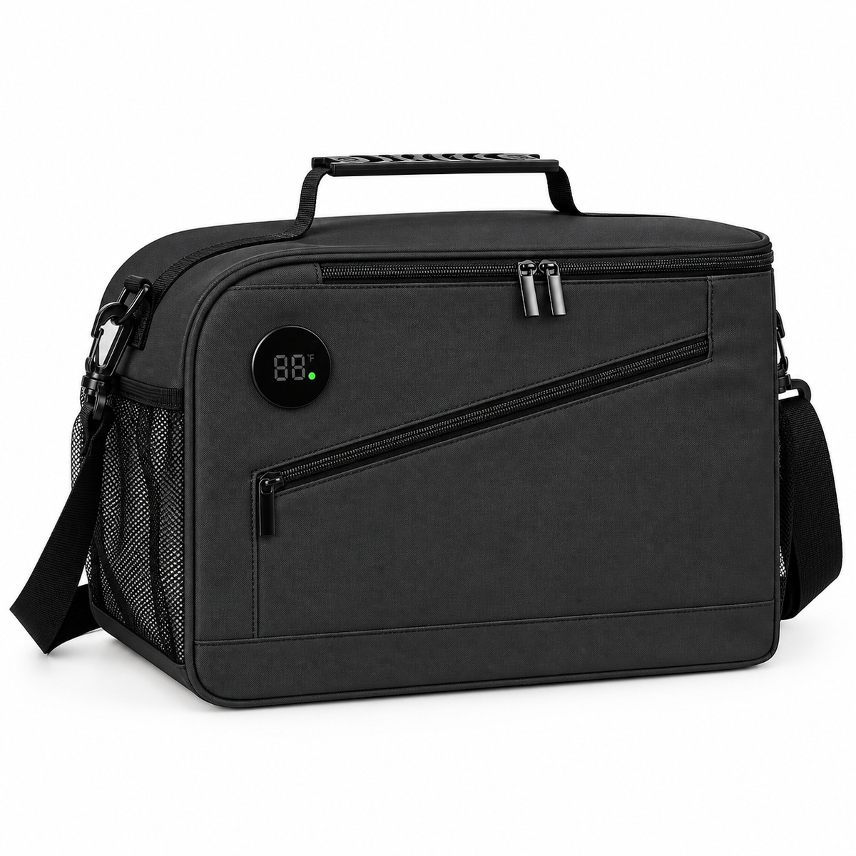 Insulated Lunch Cooler with Digital Temperature Display & Multiple Compartments