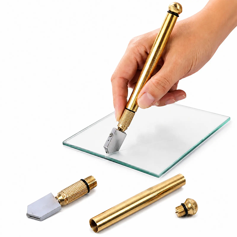 Designed For Practical DIY Glass Work Diamond Head Glass Cutter Tool for 3‑15mm Glass & Mirrors