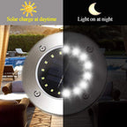 4 Pack Solar Ground Lights – 8 LED Waterproof Outdoor Solar Pathway & Garden Lights