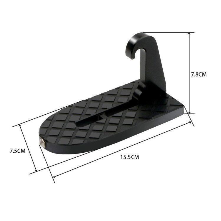 Foldable Car Door Step for Roof Access with Safety Hammer