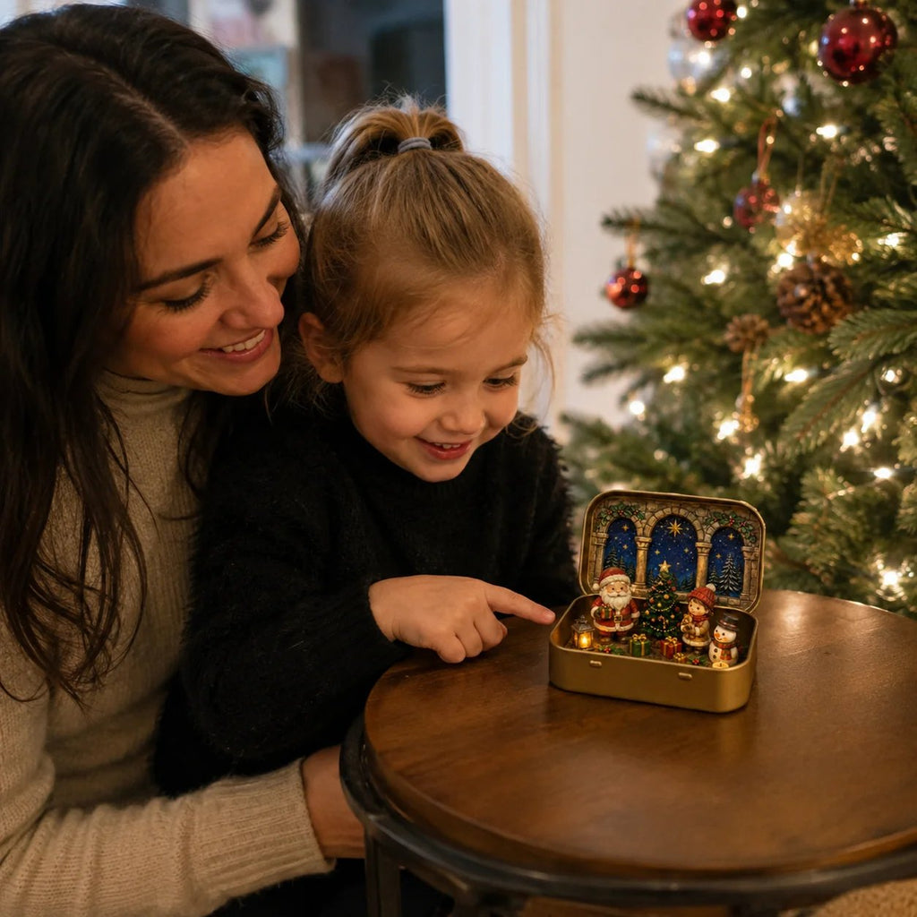 A Tiny Christmas Wonderland in a Tin