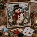 DIY 3D Christmas Fabric Poke Art Kit with Display Stand
