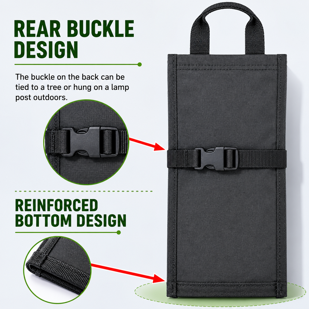 Waxed Canvas Tool Roll Bag for Wrenches and Hand Tools