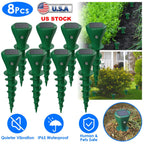 8-Pack Solar Mole Repellent Stakes – Waterproof Vibration