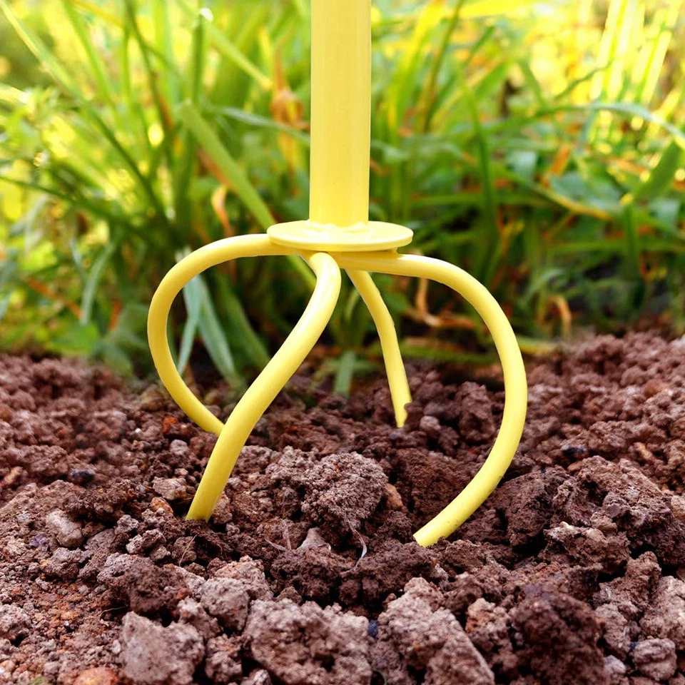 Manual Twist Tiller Garden Claw Cultivator with Detachable Handle