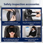 3-in-1 Airplane Sleep Support Set – Travel Pillow, Blackout Eye Mask & Body Support Sling