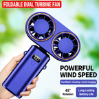 Portable Double-Cooler Handheld Fan with 5 Speeds for Travel Use