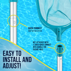 Pool Skimmer Net with Pole – Fine Mesh Leaf & Debris Scoop