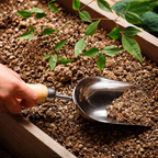 3-Piece Stainless Steel Garden Tool Set with Wooden Handles: Trowel, Fork, Multitool